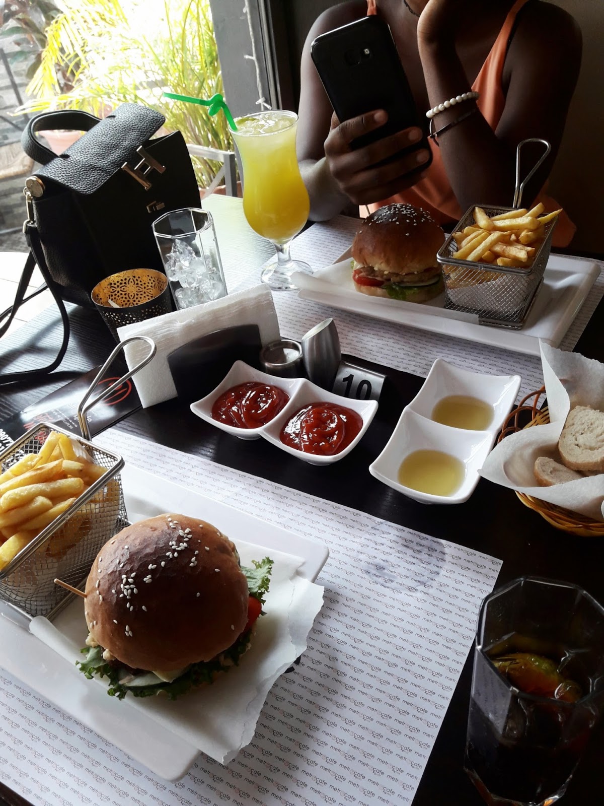 Lunch, Metro Cafe Abuja, Burgers, french fries, Abuja living