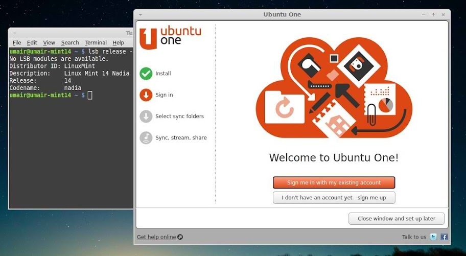 Linux mint ubuntuone