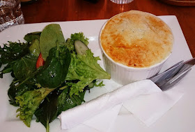 Beef and vegetable pot pie at Tolga Woodworks Cafe