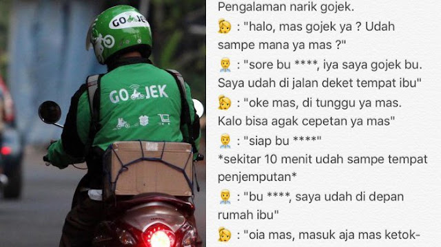 Seorang Ibu Pesan GoJek, Dikira Disuruh Njemput, Saat Tiba Dirumahnya Disuruh Ketuk Pintu dan Malah Lakukan ini Seorang Ibu Pesan GoJek, Dikira Disuruh Njemput, Saat Tiba Dirumahnya Disuruh Ketuk Pintu dan Malah Lakukan ini