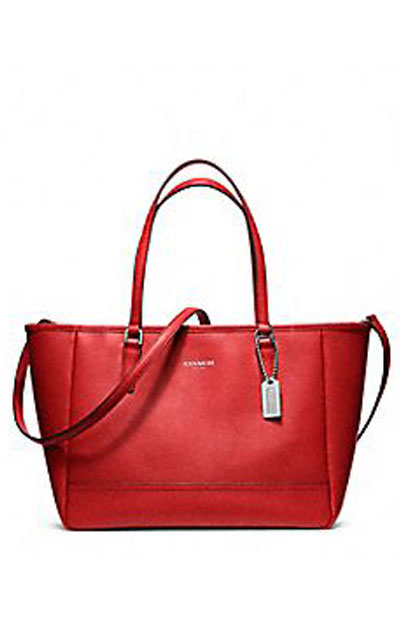 The Chic Sac: COACH SAFFIANO LEATHER CROSSBODY TOTE 23578 - Many Colors!
