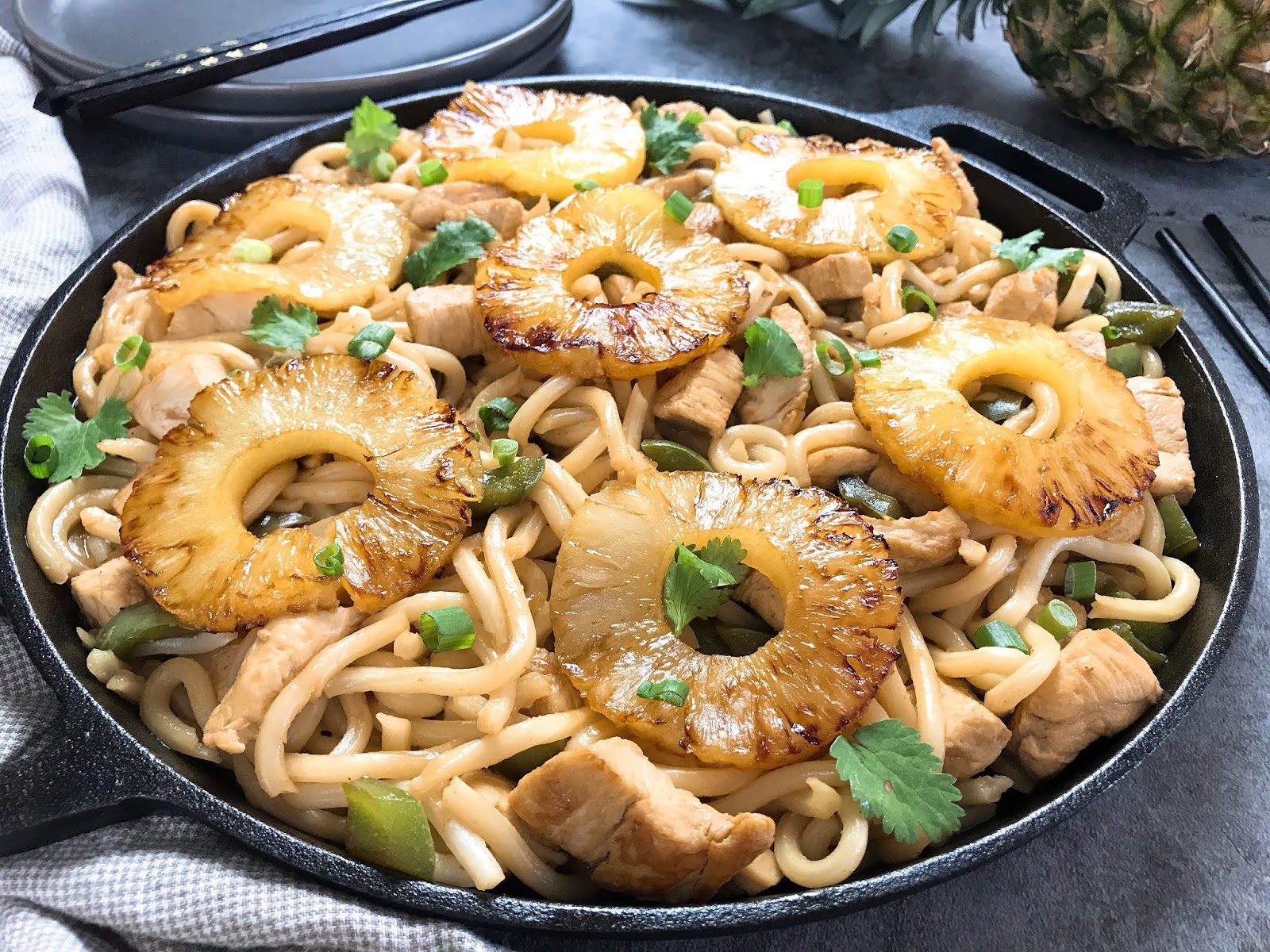 Pineapple Teriyaki Chicken with StirFry Noodles