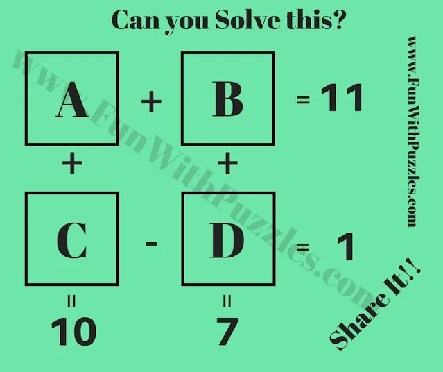 Algebra Maths Brain Teaser for Kids