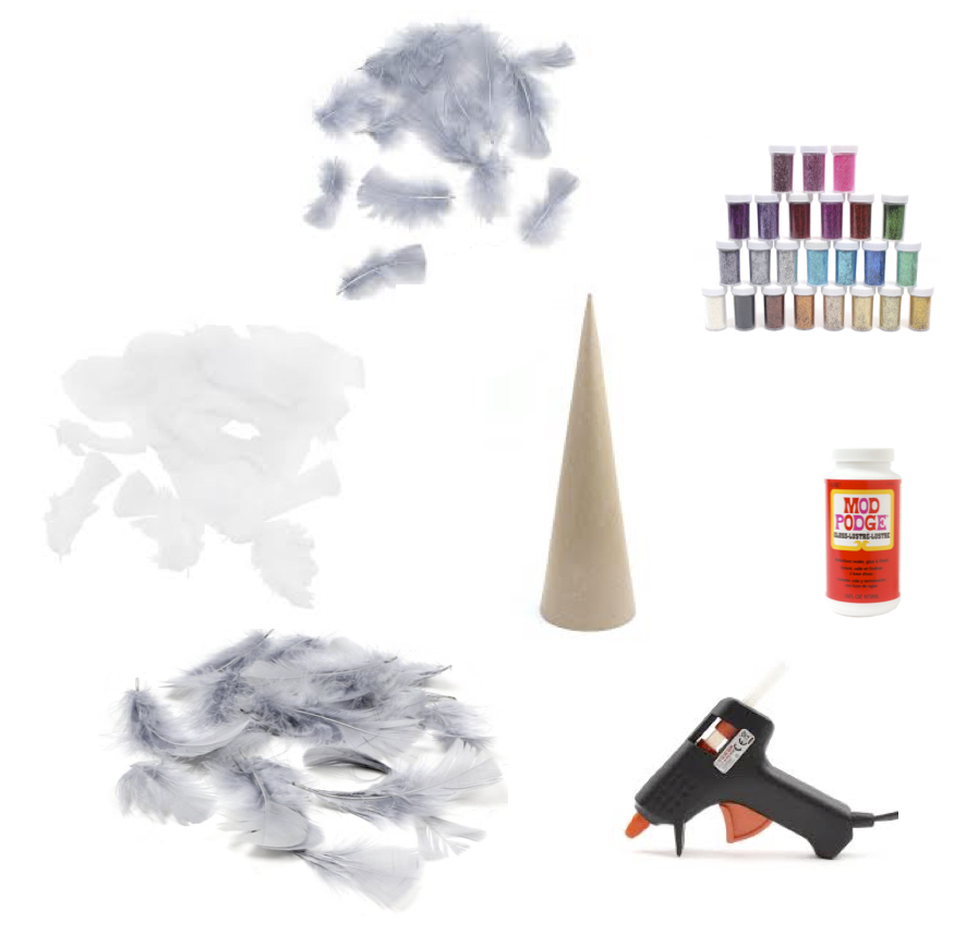 DIY Christmas Feather Tree Cones The Things She Makes