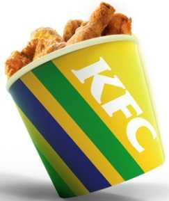 Promoção KFC Balde da Torcida Copa do Mundo 2018 Balde Verde Amarelo