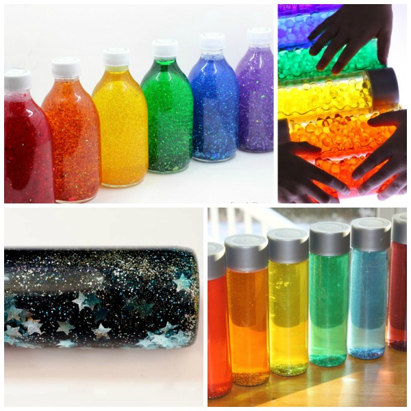 46 TOTALLY AWESOME sensory bottles for kids!  WOW!  I love these!