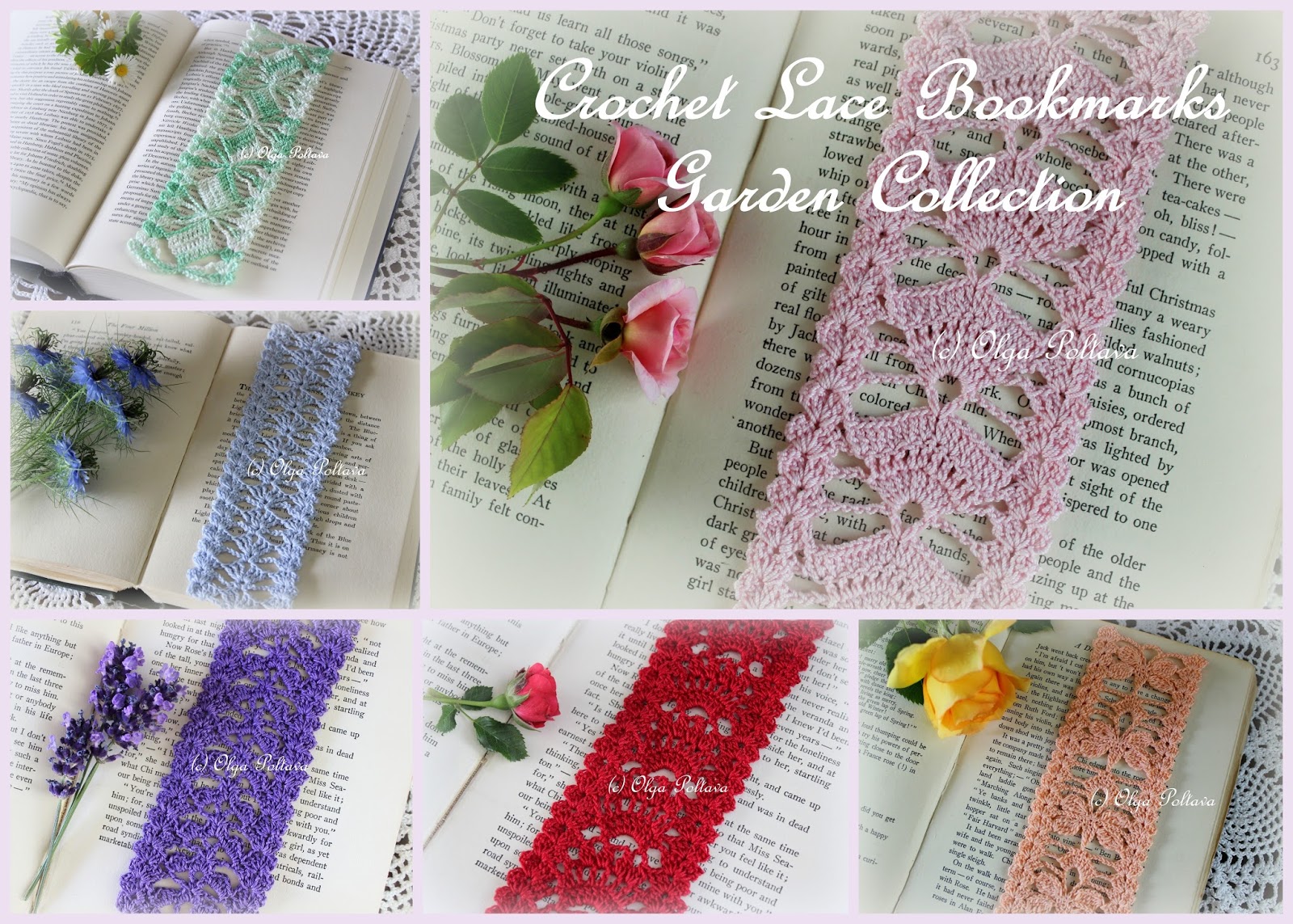 Lacy Crochet Red Lace Crochet Bookmark