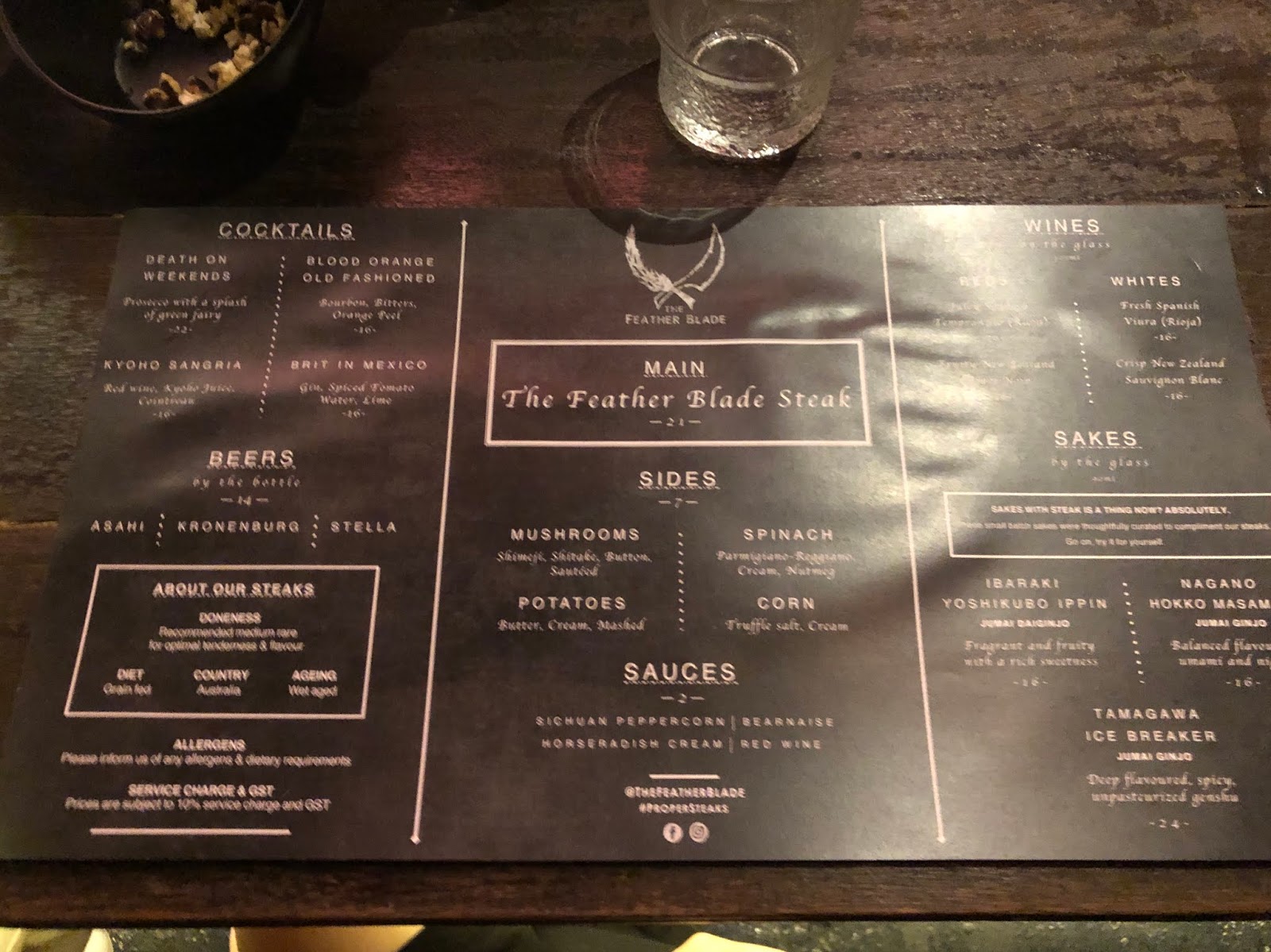 Review of The Feather Blade — Flat Iron Steak of Singapore Singapore