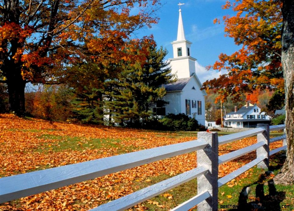 Autumn in New England Churches