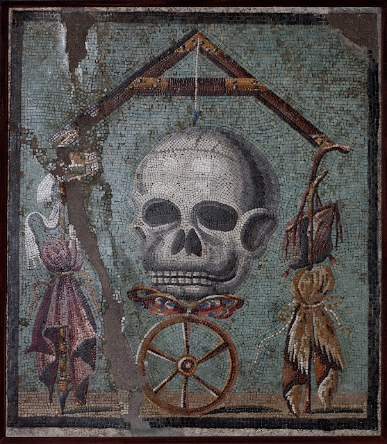 Mememnto mori mosaik fra Pompeji