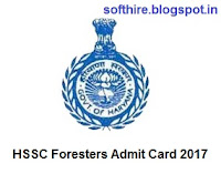 HSSC Foresters Admit Card