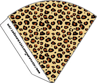 Leopard Prints Free Printable Cones.