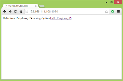 Hello Raspberry Pi: Create a simple custom HTTPServer with Python