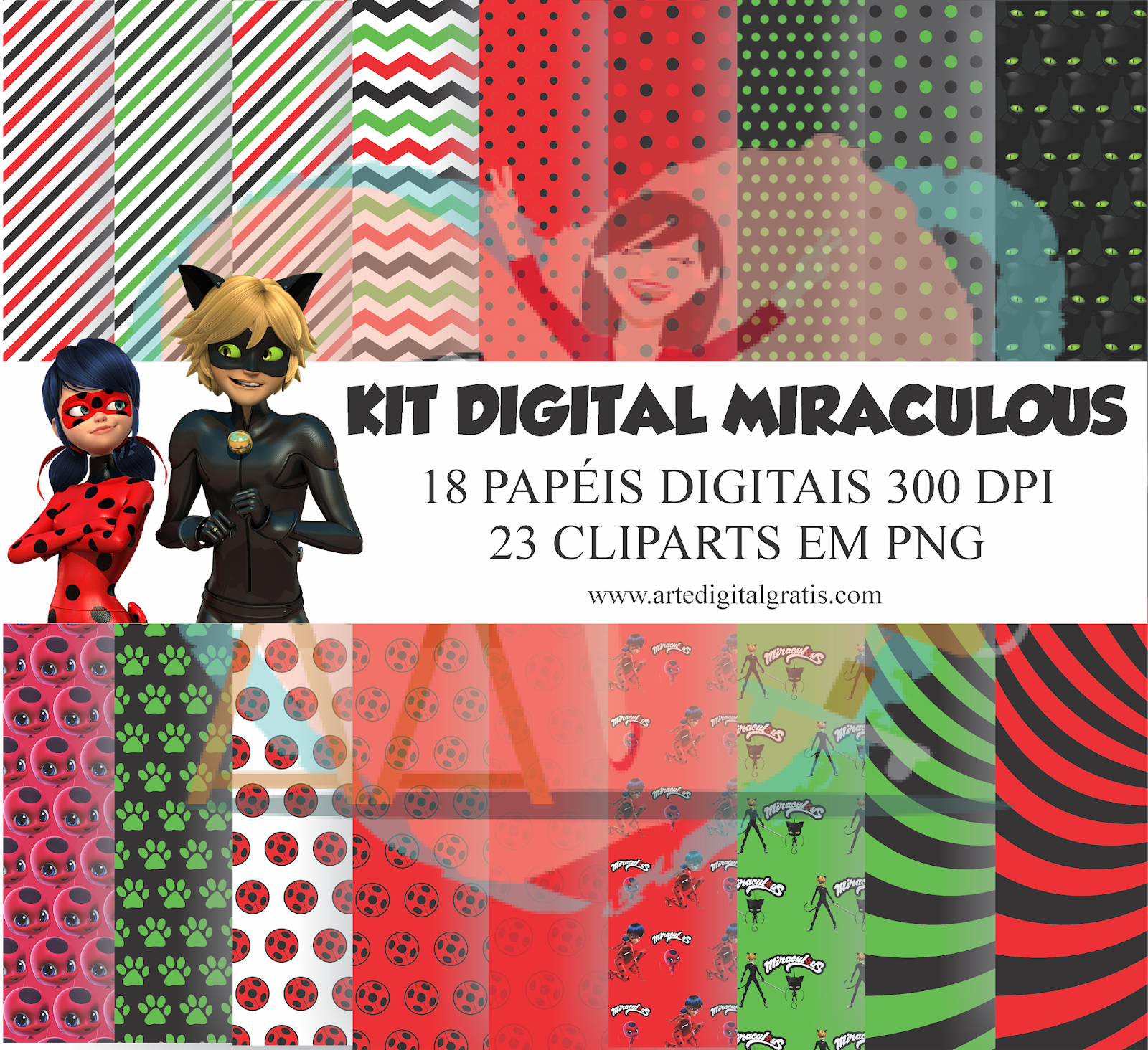 Kit Digital digital Miraculous Ladybug