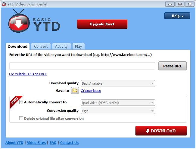 網路影片下載軟體推薦：YTD Video Downloader 