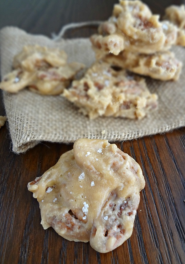 The Cooking Actress {Easy} Salted Praline Pecan Clusters