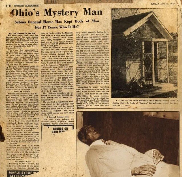 The Bizarre Story Of Eugene, The Mummy from Sabina, Ohio