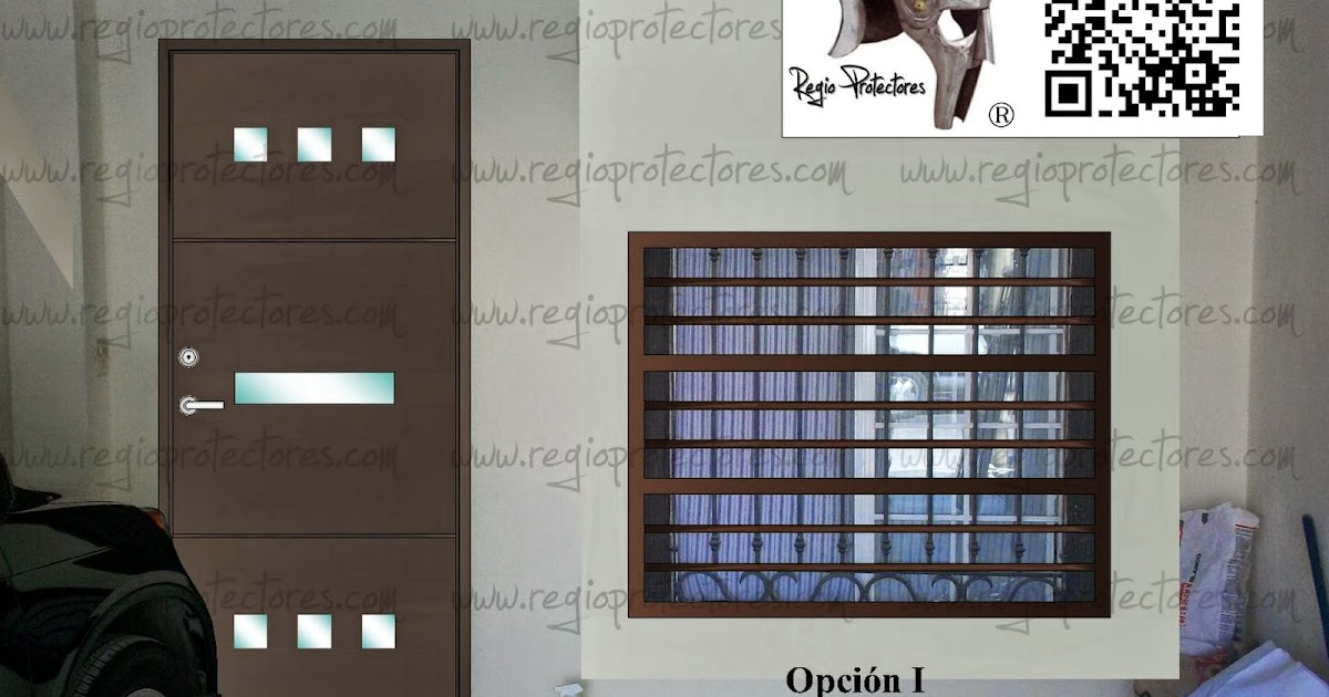 Regio Protectores: Foto montaje de puerta principal estilo