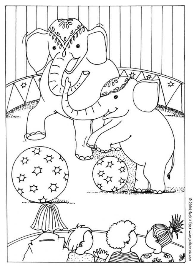 transmissionpress Circus Elephant Coloring Pages