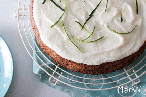 como preparar una tarta de calabacín y lima