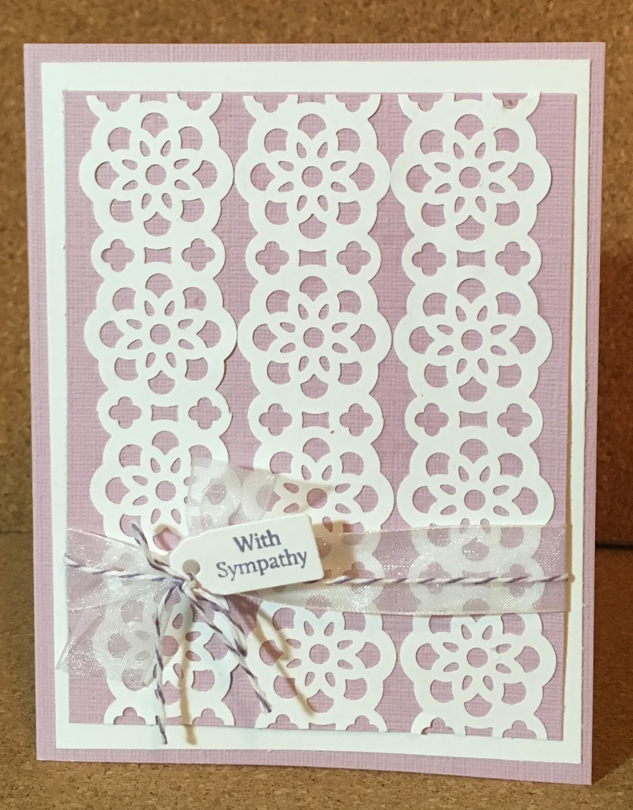 Kathie's Cards Sympathy Floral Border Punch