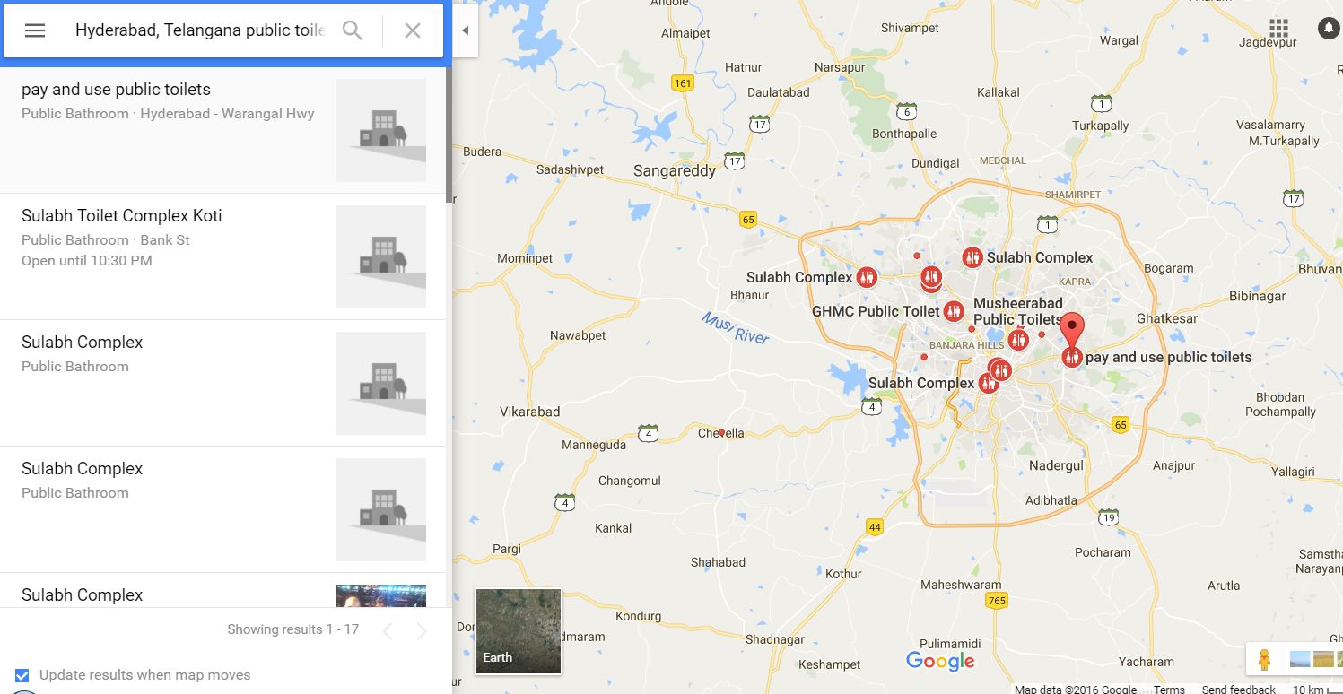 Latest Technology Information Public Toilets Location Now On Google Maps