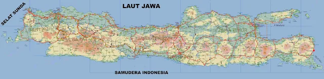 Gambar Peta Pulau Jawa Lengkap dengan keterangannya
