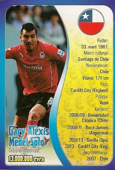 Panini 155 Jorge Valdivia Chile FIFA WM 2014 Brasilien