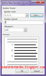 Tampilan Menu Numbering Dі Microsoft Word 2007