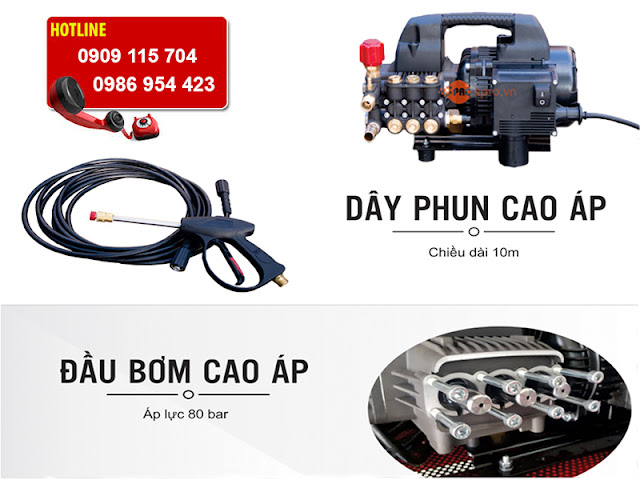 Máy rửa xe mini dùng trong gia đình, cơ quan, nhà hàng, khách sạn