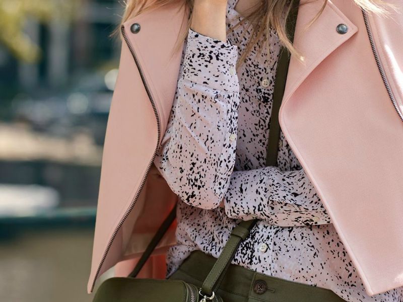 banana republic fall 2015 ootd outfit pink moto cropped jacket