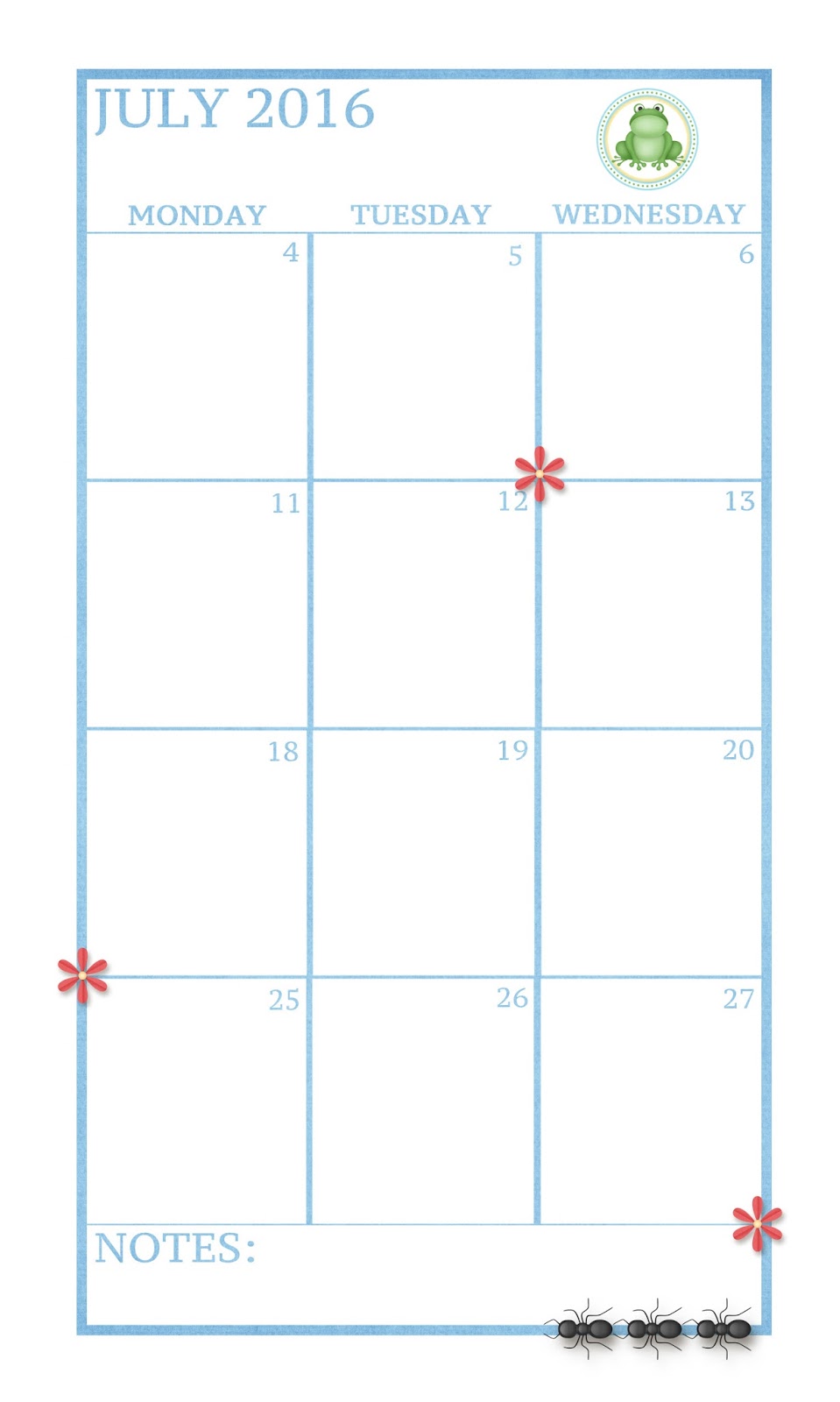 The Cherry On Top: July's Free Planner Printables and Kim Cameron Designs