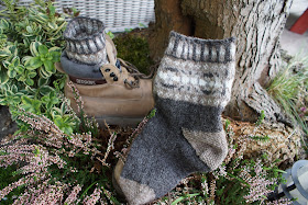 chaussettes tricotées mains