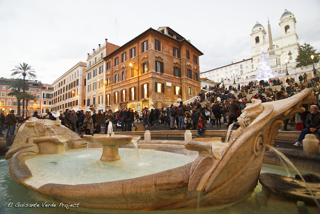 Fontana della Barcaccia, Piazza de Spagna - Roma, por El Guisante Verde Project