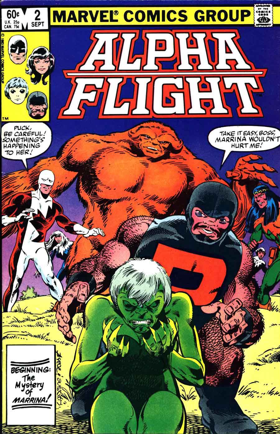 Alpha Flight v1 #2 marvel comic book cover art by John Byrne