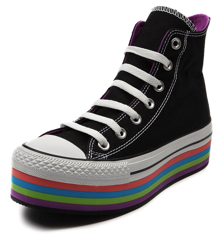 The Chamber of Converse: Multicolored Platform Hi-Top Converse