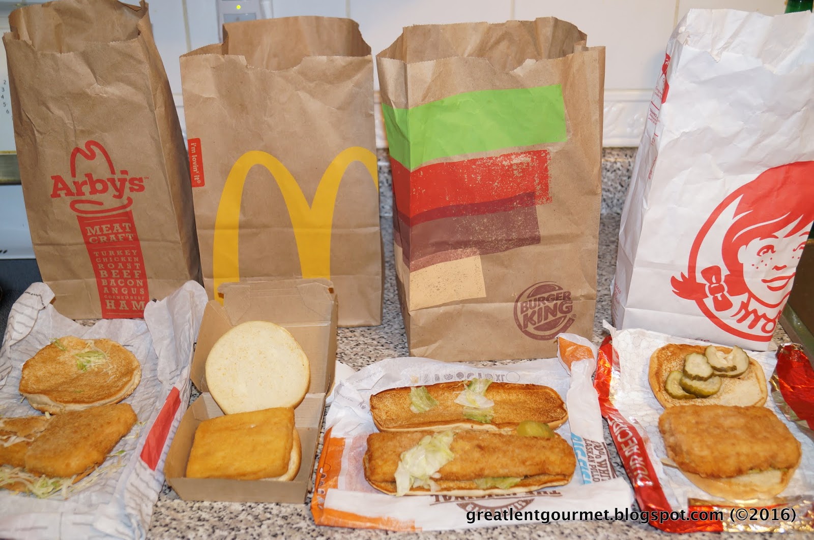 Great Lent Gourmet Day 12 March 25, 2016 Comparing Fast Food Fish