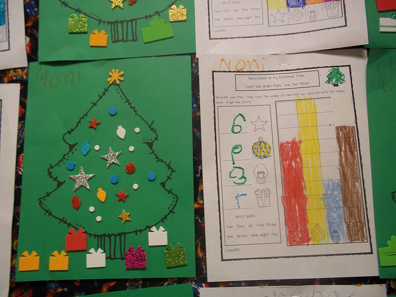 Mrs. Wood's Kindergarten Class Christmas Tree Graph