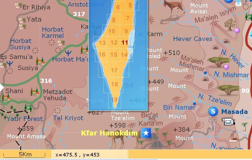 -: Map שביל ישראל [Israel trail]