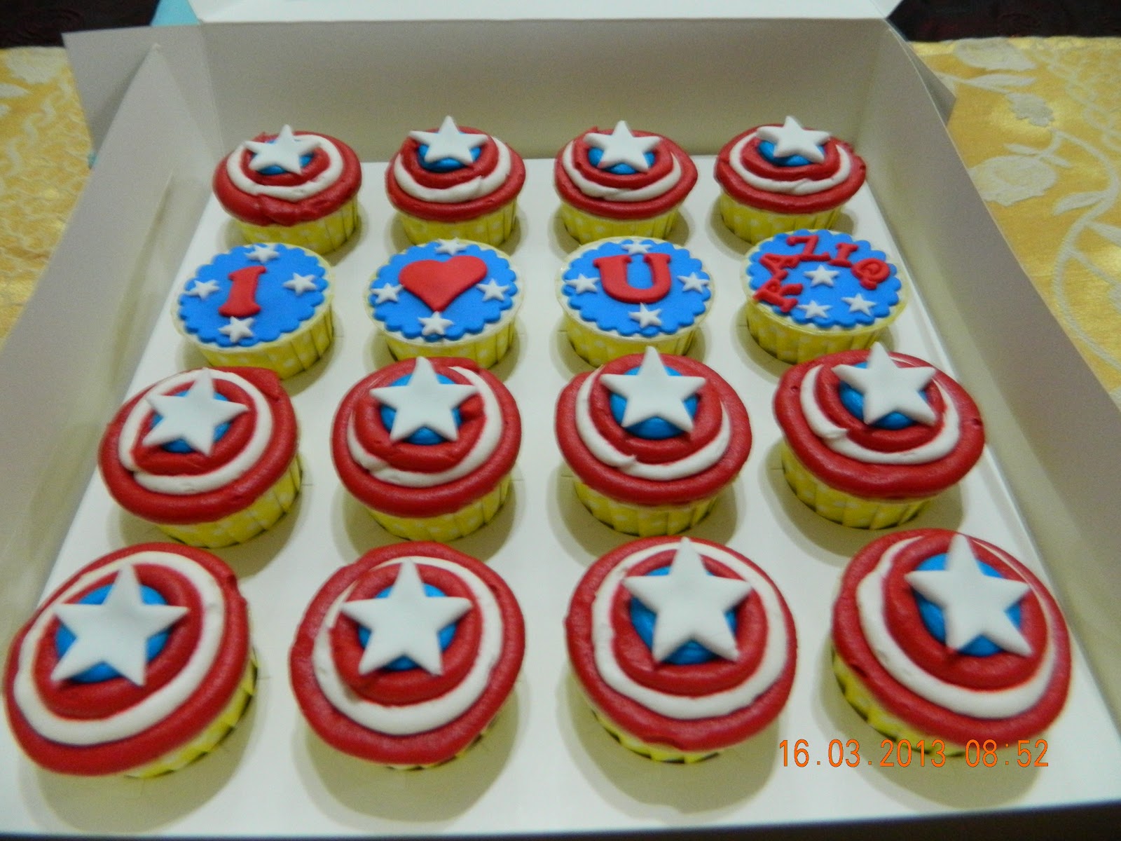 Mybabydeco Cupcakes Captain America