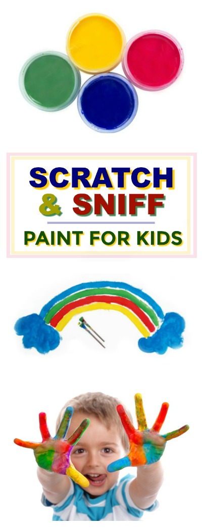 FUN KID PROJECT:  Make scratch & sniff paint.  Taste-safe and fun for all ages! (only 3 ingredients!)