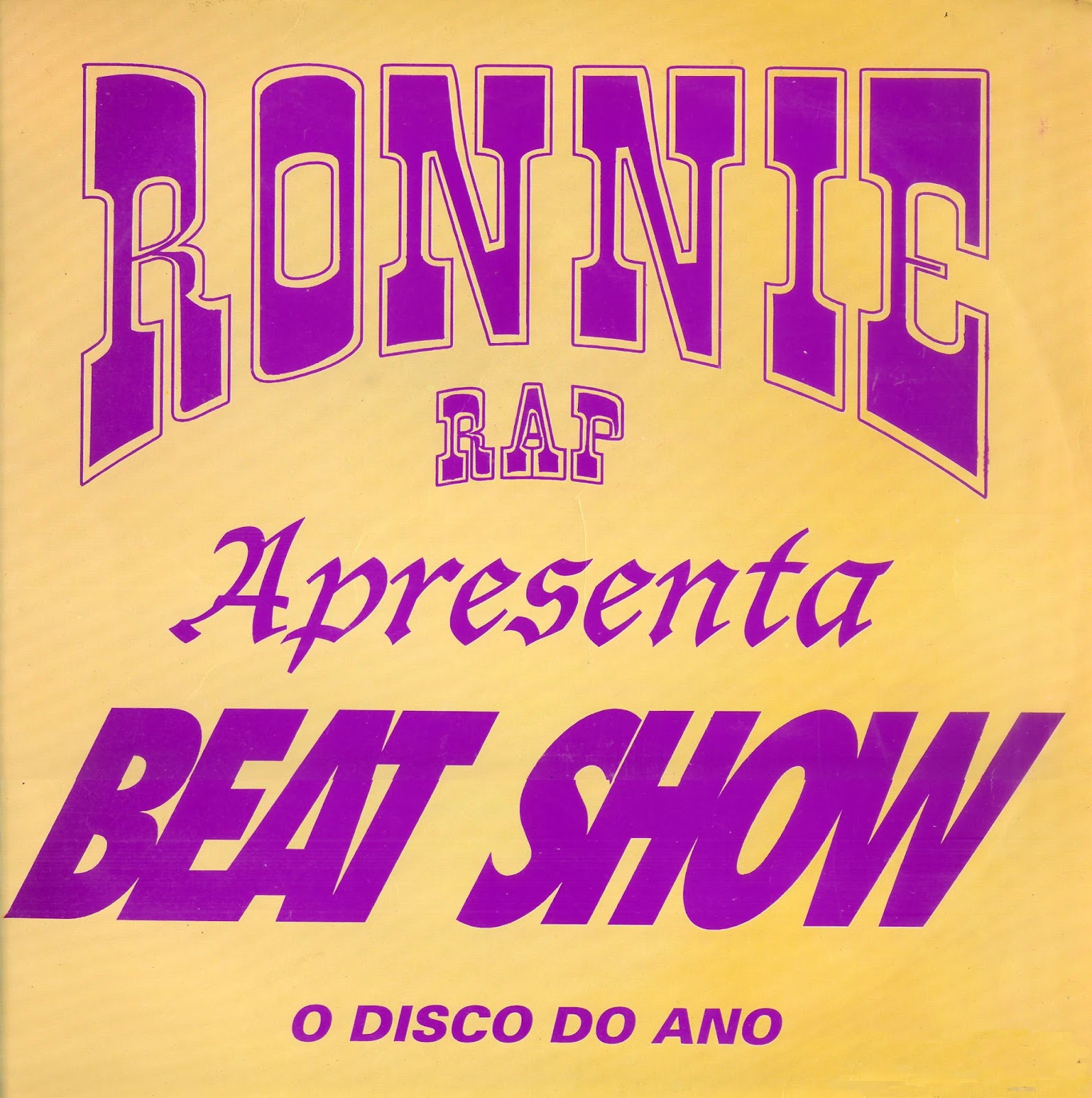 DJ Ronnie Rap BEAT SHOW 1994 Site Funk antigo