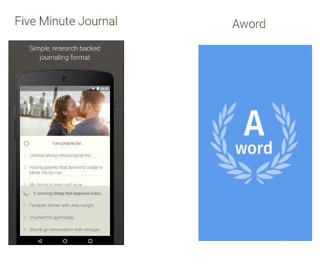 Додатки для смартфону Five Minute Journal та Aword