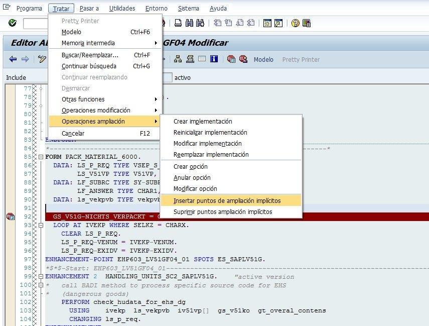Forum ABAP Crear un EnhancementPoint