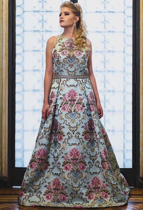 vestido de festa estampado vestido de festa estampado