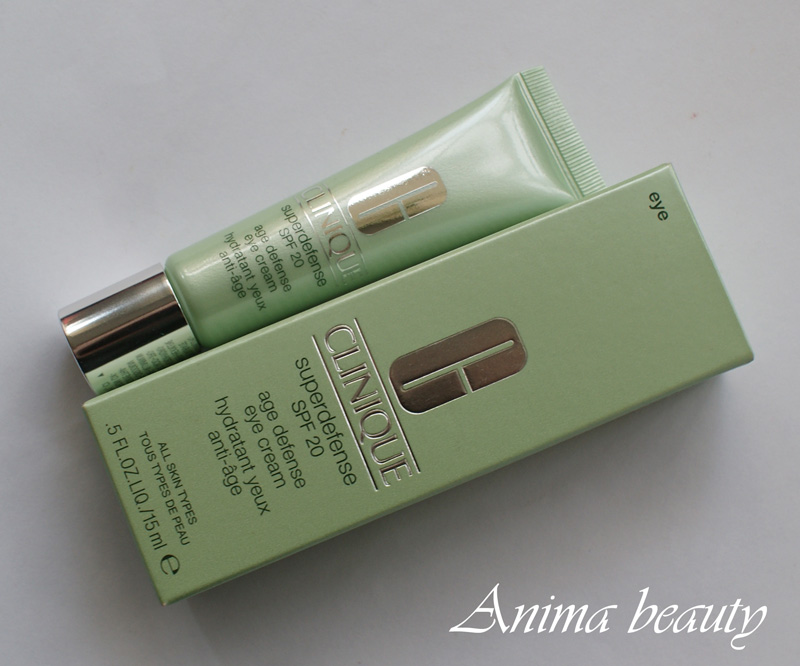 Anima beauty Clinique Superdefense SPF20 eye cream.