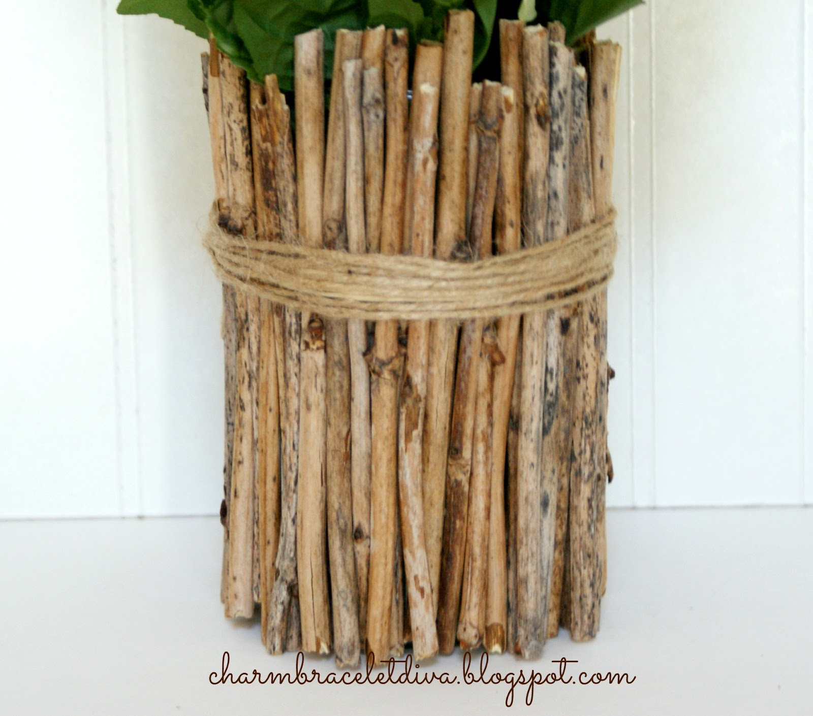 Our Hopeful Home DIY Rustic Twig Vase