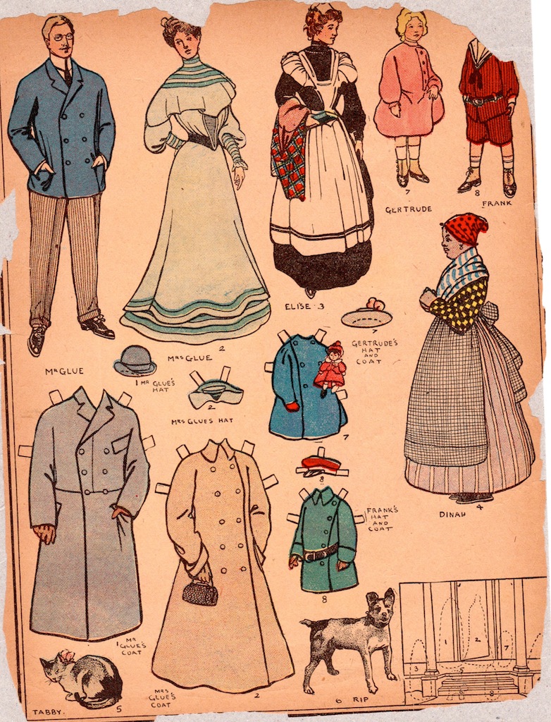 The Paper Collector The Glue Family paper dolls, c. 1898