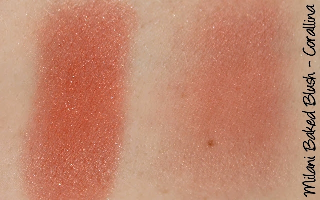 Milani Baked Blush - Corallina Swatches & Review