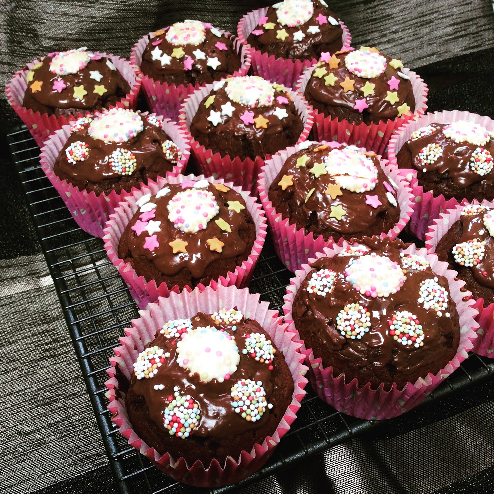 Chez Maximka Chocolate hazelnut muffins for school fayre